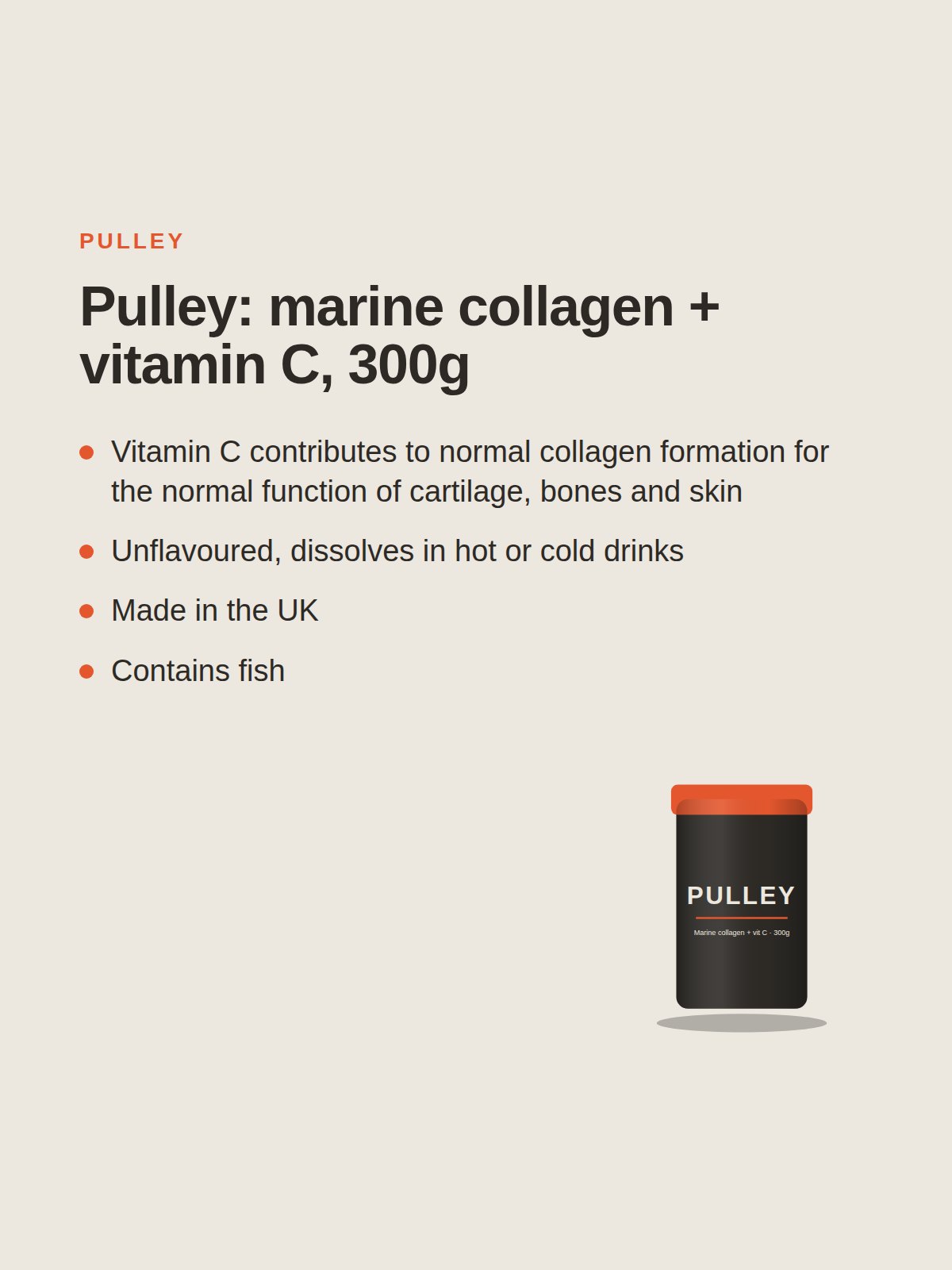Pulley: marine collagen + vitamin C, 300g 2